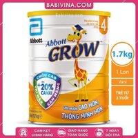 Sữa Abbott Grow 4 1.7kg | Cho Trẻ Từ 2 Tuổi, Cao Lớn Vượt Trội | Chính Hãng Abbott, Giá Tốt Nhất