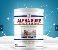 Sữa Alpha sure gold colostrum canxi nano MK7 Glucosamin 900G
