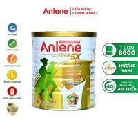 Sữa Anlene Gold 5X hương vani hộp 800g cho người rên 40 tuổi/