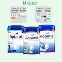 Sữa Aptamil Advanced Anh số 1, 2, 3 800g Hàng Chính Hãng, tăng cường đề kháng, phát triển toàn diện