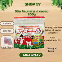 Sữa Asumiru Nhật bản 180g vị cacao tăng chiều cao từ 3 đến 16 tuổi