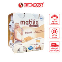 Sữa bầu Matilia Vị Biscuit Bánh Quy Thơm Ngon Bổ Sung Dưỡng Chất Cho Mẹ (Lốc 4 hộp) 200ml - Bibo Mart