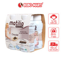 Sữa bầu Matilia Vị Socola Thơm Ngon Bổ Sung Dưỡng Chất Cho Mẹ (Lốc 4 hộp) 200ml - Bibo Mart