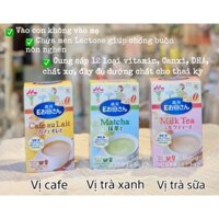 Sữa bầu MORINAGA Nhật 18gr x 12 gói vị Cafe, Trà sữa, Trà xanh - Thai nhi lên cân, mẹ bầu không béo