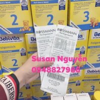 Sữa Bebivita hàng Xách Đức Pre- số1- số2-số3- 1+, 2+
