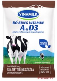 SỮA BỊCH VINAMILK SOCOLA 220ML