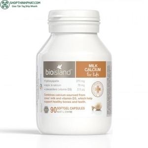 Viên sữa bổ sung canxi cho bé Bioisland Milk Calcium - 90 viên