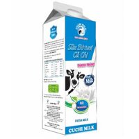 Sữa Bò Tươi Thanh Trùng Không Đường Cuchi Milk hộp 1 lít