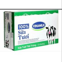 Sữa bò Vinamilk hộp 180ml có đường, không đường, ít đường