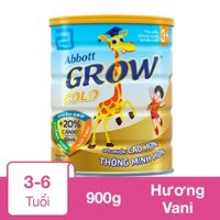 Sữa bột Abbott Grow Gold 3+ hương vani 900g (3 - 6 tuổi)