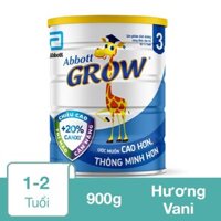 Sữa bột Abbott Grow số 3 hương vani 900g (1 - 2 tuổi)