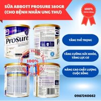 Sữa bột Abbott Prosure 380g hương vani dành cho người ung thư - Hàng chính hãng date mới nhất