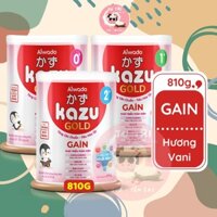 SỮA BỘT AIWADO KAZU GAIN GOLD số 0+, 1+ và 2+ lon 810g [HSD 2025]