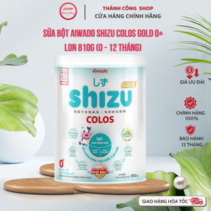Sữa bột Aiwado Shizu Colos Gold 0+ 810g (0 - 12 tháng)