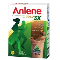 SỮA BỘT ANLENE GOLD 3X HƯƠNG SOCOLA/VANI HỘP GIẤY 440G