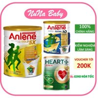 Sữa bột Anlene Gold 5X /TOTAL 10 hoặc Anlene HEART PLUS hương Vani lon 400g / 800g date 2026