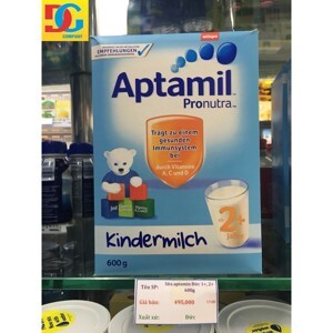 Sữa bột Aptamil Kinder Milch 2+ Đức - hộp 600g (dành cho bé trên 2 tuổi)