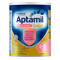 Sữa Bột Aptamil Pepti Junior Úc 450g cho bé dị ứng đạm sữa bò từ 0-12 tháng