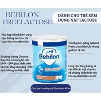 Sữa bột Bebilon free lactose Balan dành cho bé tiêu chảy, dị ứng đạm bò và bất dung nạp từ sơ sinh, 400g