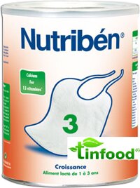 Sữa bột cao cấp Nutriben 3 bổ sung VITAMIN và CANXI cho trẻ từ 1 tuổi trở lên 900g