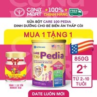Sữa Bột CARE 100 PEDIA 2+ Nutricare Tăng Cân Tăng Cường Miễn Dịch Tiêu Hoá Khoẻ Sữa Non 24h 850G >2T