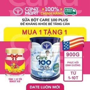 Sữa bột Care 100 Plus - hộp 900g (dành cho trẻ 1 - 10 tuổi)