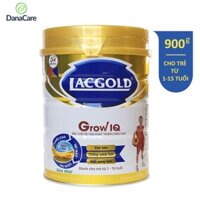 Sữa bột cho bé 1-15 tuổi Lacgold Grow IQ hỗ trợ tăng chiều cao 900 gram