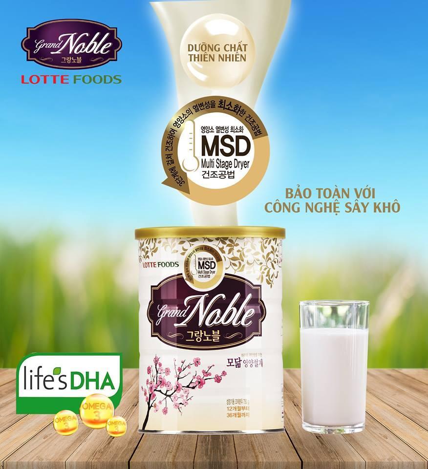 Sữa bột Grand Noble số 2 - hộp 750g , (6-12 tháng)