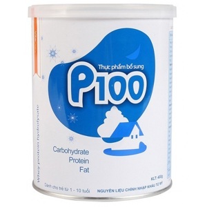 Thực phẩm bổ sung sữa bột P100 - hộp 400g, dành cho trẻ từ 6 tháng đến 10 tuổi