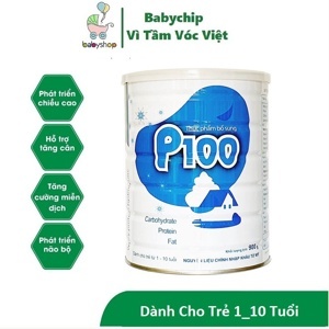Thực phẩm bổ sung sữa bột P100 - hộp 900g ( 6 tháng đến 10 tuổi)