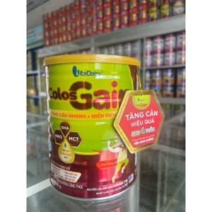 Sữa bột Colos Gain giúp bé tăng cân cho bé 1-10 tuổi lon 800g
