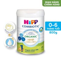 Sữa bột công thức HiPP 1 Organic Combiotic 800g bổ sung DHA trực tiếp.
