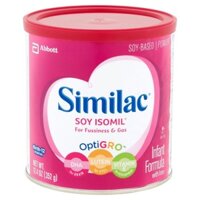 Sữa bột công thức Similac Soy Isomil thực vật cho bé dị ứng sữa bò, bdn 0-12m 352g