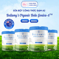 Sữa Bột Đạm A2 Bellamy’s Organic Beta Genica-8™ Số 1 2 3 4 Bổ Sung Vitamin Phát Triển Toàn Diện Cho Trẻ 800g