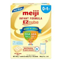 Sữa bột dạng thanh Meiji Infant Formula Ezcube 540g cho bé 0 - 12 tháng ( Mẫu mới)