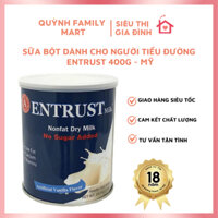 Sữa bột dành cho người tiểu đường Entrust, sữa bột entrust dành cho mọi lứa tuổi (400g-Mỹ)