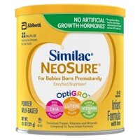 Sữa bột dành cho trẻ sinh non từ 0 - 12 tháng tuổi similac neosure baby formula, for babies born prematurely