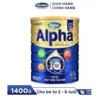 Sữa bột Dielac Alpha Gold 4 1400g (mẫu mới)