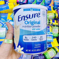 Sữa bột dinh dưỡng Ensure Original Nutrition Powder chuẩn Mỹ bay air vị vanilla 400g