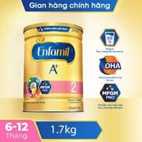 Sữa bột  Enfamil A+ 2 DHA+ và MFGM PRO,  lon 1,7 kg, date 2022, CHÍNH HÃNG