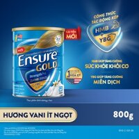 Sữa bột Ensure Gold Abbott hương vani ít ngọt 800g/ 850g