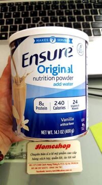 Sữa bột Ensure Powder Vanilla Original 400g của thương hiệu Abbott Hoa Kỳ (USA)