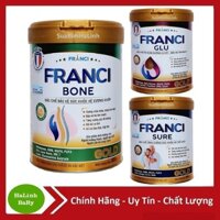 Sữa Bột Franci Bone, Franci Sure, Franci Glu 800g ( Chứa Nattokinase 2000 FU phòng chống đột quỵ)