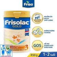Sữa Bột Friesland Campina Frisolac Gold 3 - Hộp 850g (Nhà khám phá nhí, sản phẩm dinh dưỡng công thức)