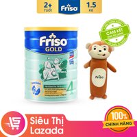 Sữa bột Friso Gold 4 1.5kg cho trẻ từ 2-4 tuổi + Tặng 1 gối ôm hình thú trị giá 150k - Tốt cho tiêu hóa đề kháng tốt giúp bé khỏe mạnh từ bên trong thỏa sức khám phá để phát triển toàn diện LazadaMall