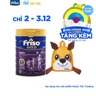 Sữa Bột Friso Gold Pedia 900g + Tặng Balo cún con xinh xắn