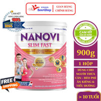 Sữa bột giảm cân dành cho ăn kiêng thừa cân béo phì sữa bột Nanovi Slim Fast giúp ngăn chặn hình thành mỡ thừa kiểm soát cân nặng và đào thải chất béo