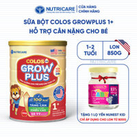 Sữa Bột GROW PLUS 1+ Colos 24h Bé Tăng Cân Phát Triển Chiều Cao Tăng Cường Đề Kháng và Tiêu Hoá Bé Từ 1-2 Tuổi 850G/Lon