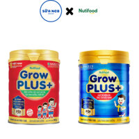 Sữa bột Grow Plus+ Xanh, Đỏ NutiFood - Lon 900g và 1.5kg