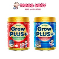 Sữa bột GrowPlus+ NutiFood Xanh/Đỏ - Lon 900g/1,5kg Chính hãng NutiFood